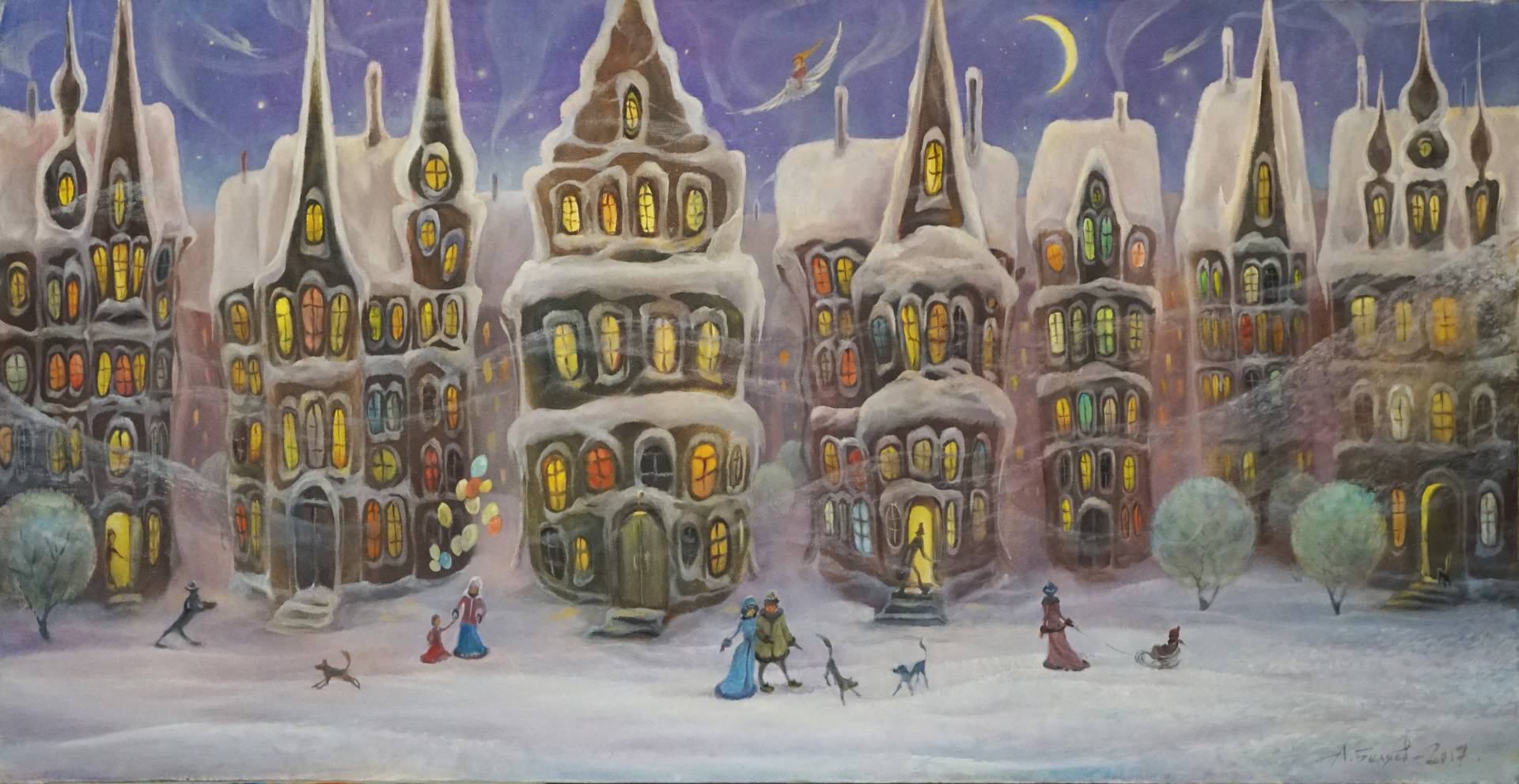 Рождественская сказка  - 1, Александр Беляев , Купить картину Масло