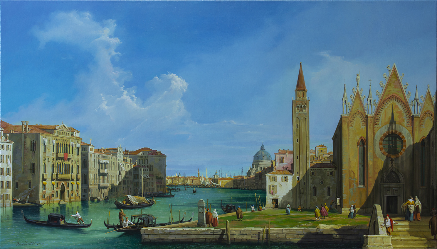 Grand Canal From Santa Maria Della Carita To The Bacino Di San Marco - 1,  Олег Николаев, Купить картину Масло