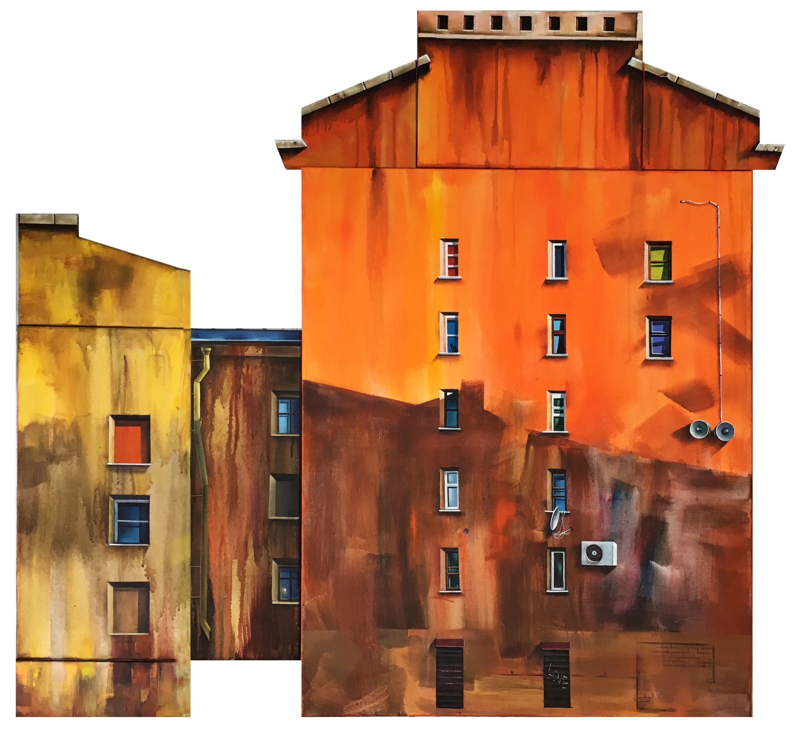 Оранжевый дом из серии Immersion - 1, Динара Хёртнагль, Купить картину Акрил