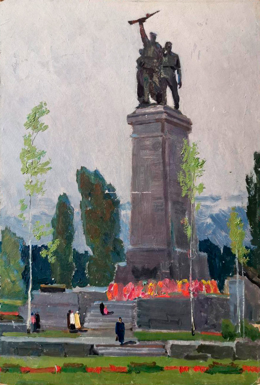 Памятник Советским войнам в Софии - 1, Александр Бурак, Купить картину Масло