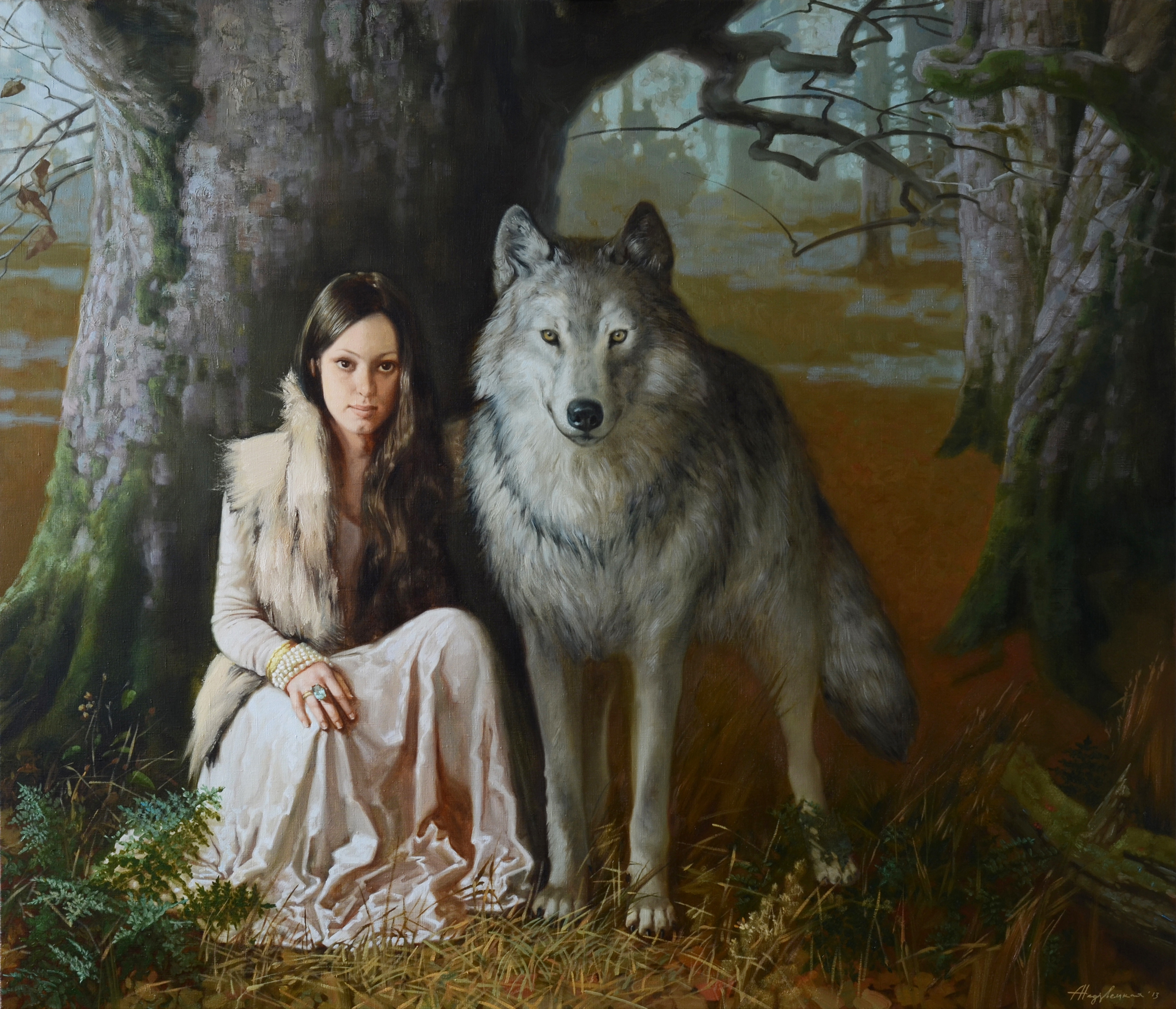 Василиса и серый волк - 1, Александра Недзвецкая, Купить картину Масло
