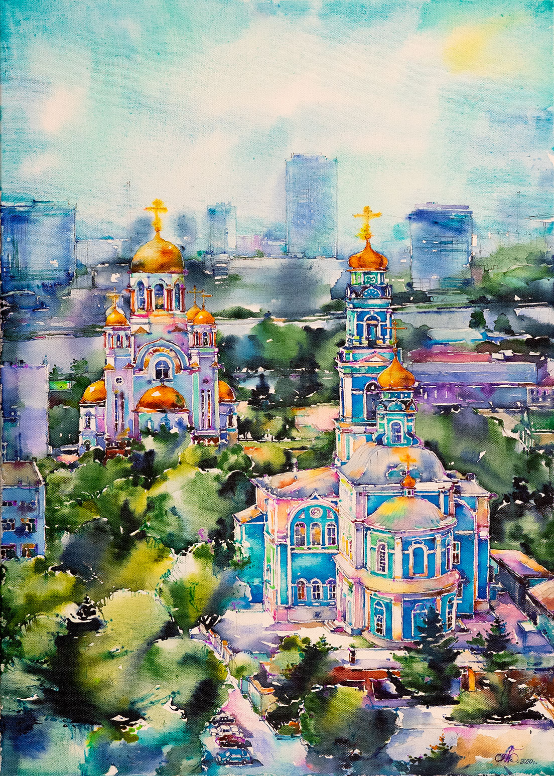 Православный Екатеринбург - 1, Андрей Бичурин, Купить картину Акварель