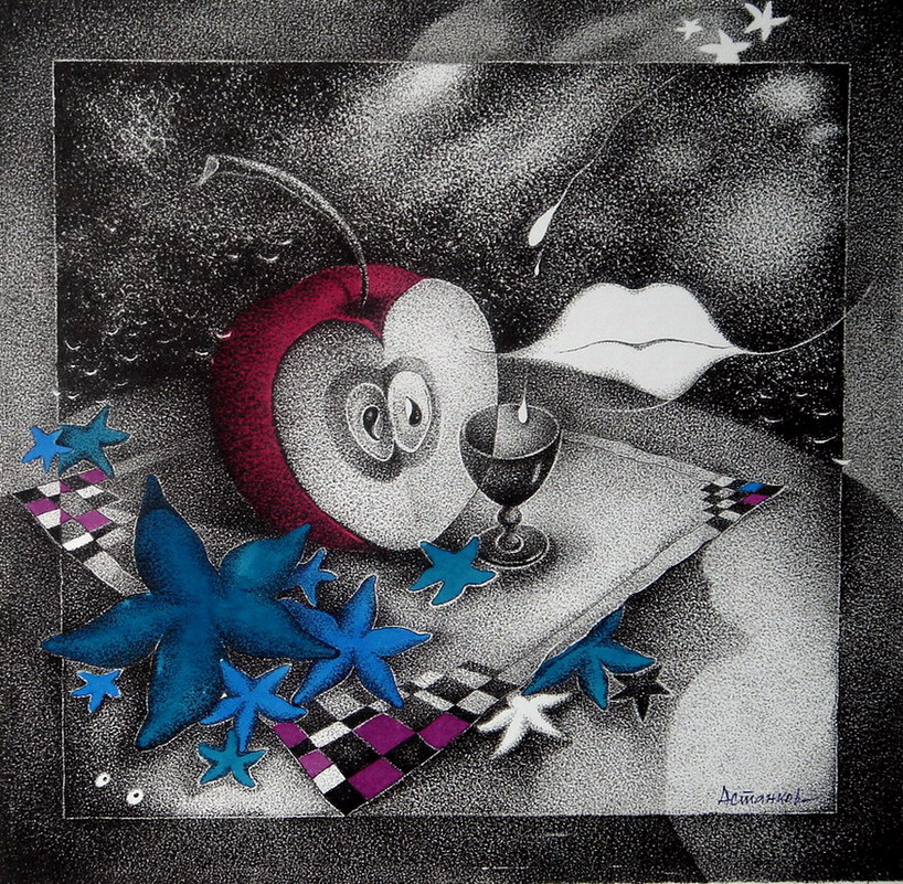 Натюрморт с морскими звездами - 1, Александр Астанков, Купить картину Авторская техника