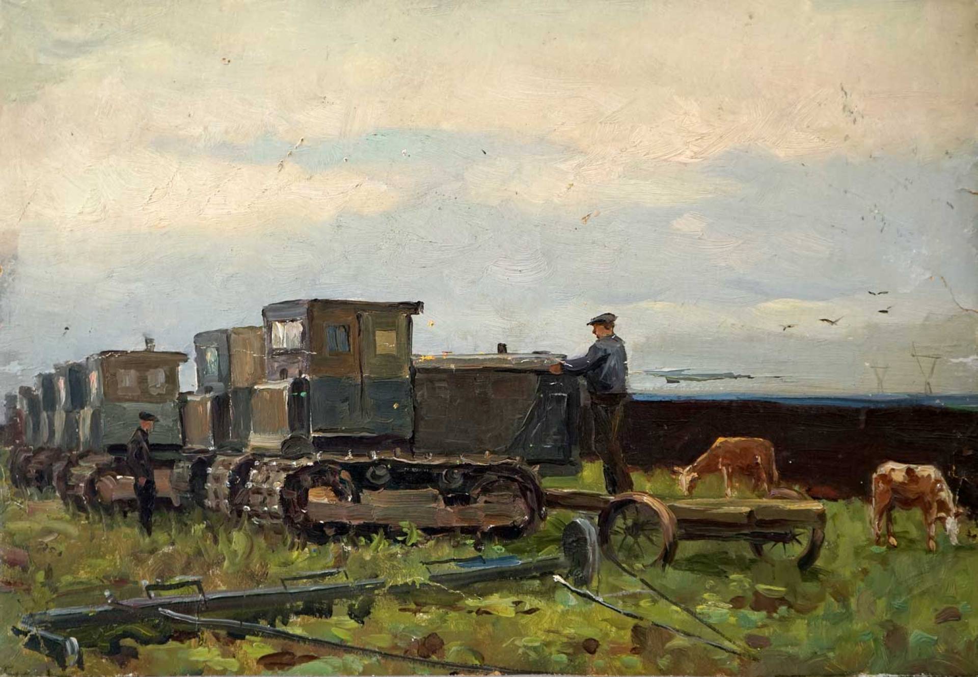 Тракторы - 1, Борис Глушков , Купить картину Масло