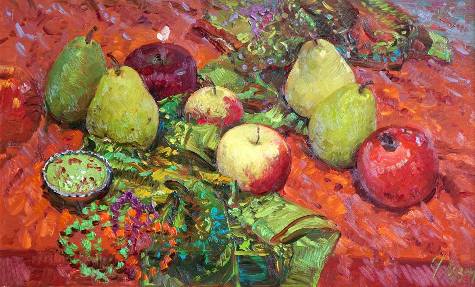 Яблоки и груши - 1, Рустем Хузин , Купить картину Масло
