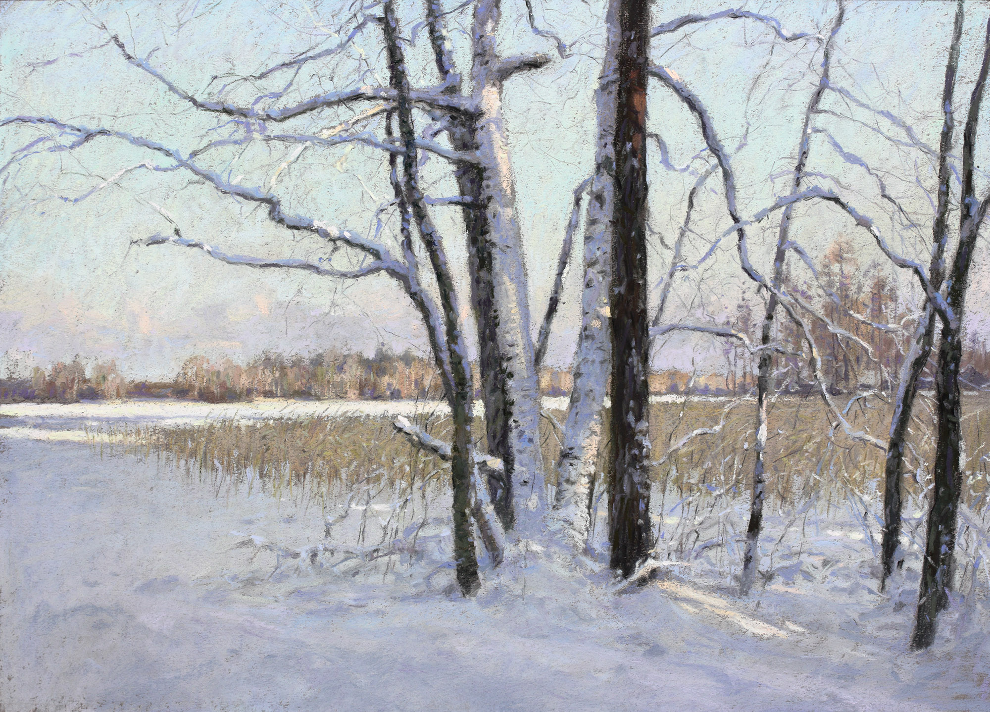 Зимнее Озеро Вуокса - 1, Сергей Усик, Купить картину Авторская техника
