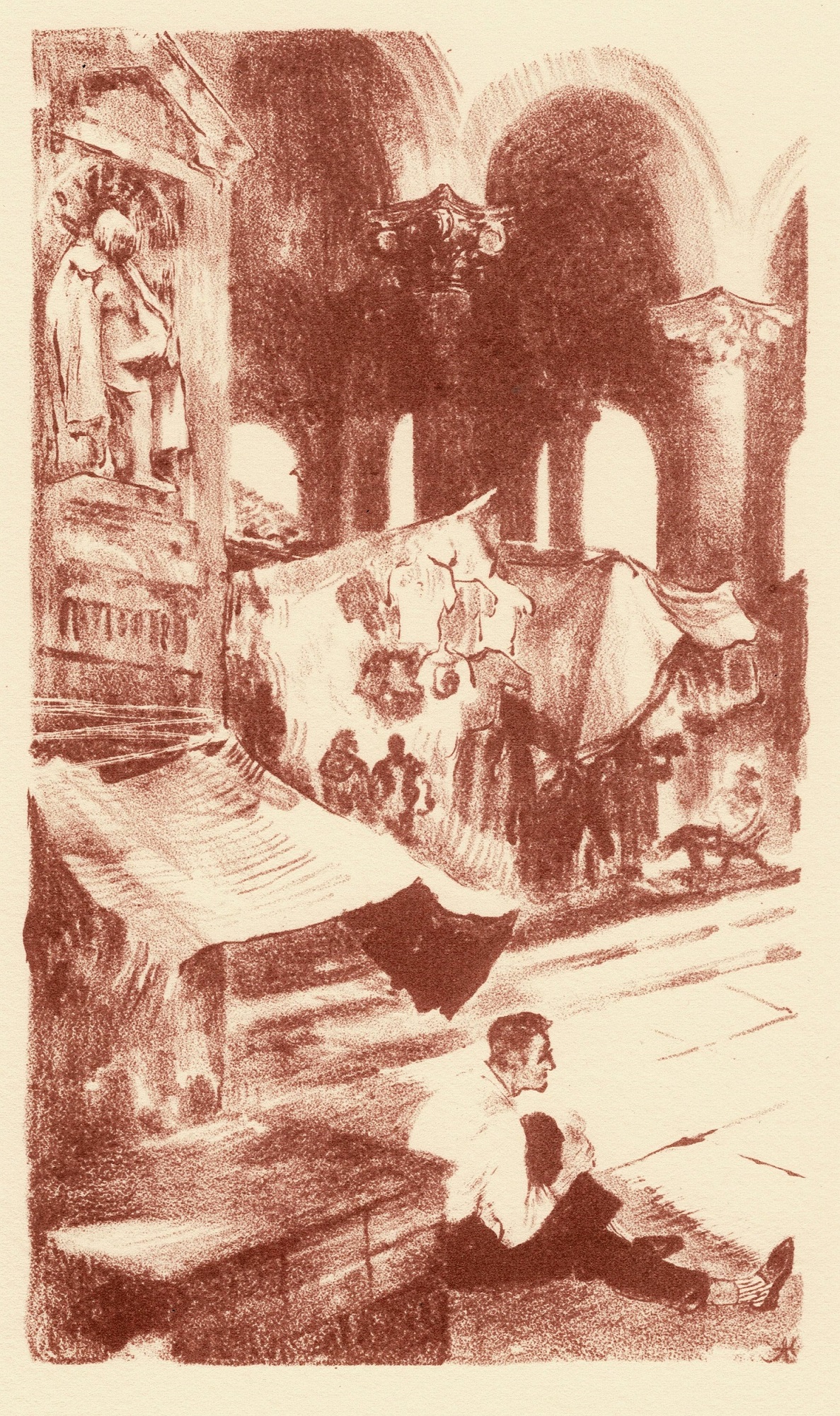 Флоренция. Рынок Порчеллино - 1, Ксения Аврамова, Купить картину Литография