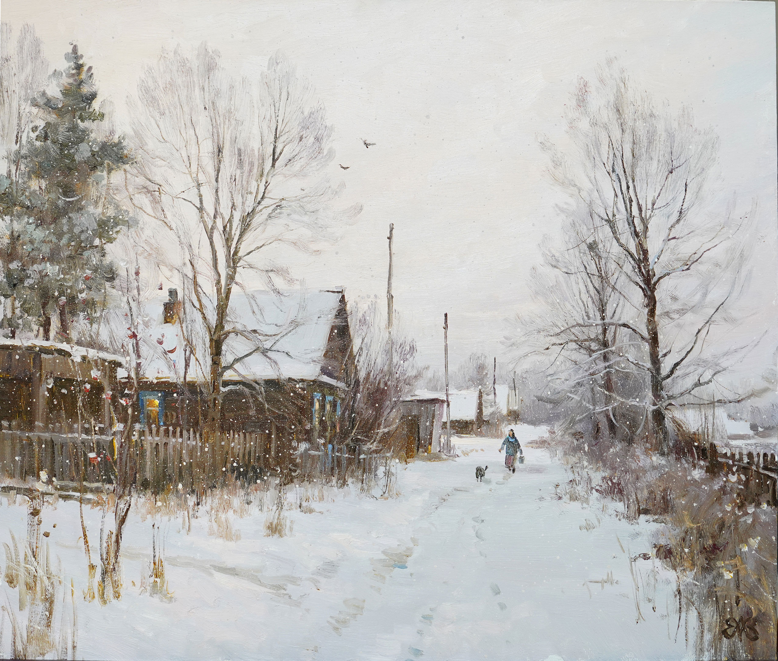 Зима в деревне - 1, Алексей Ефремов, Купить картину Масло